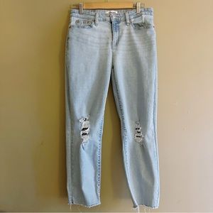 Denizen Light Wash Distressed Boyfriend Jeans